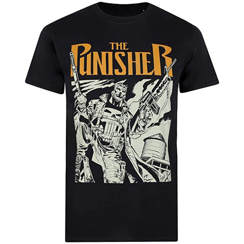 textil Hombre Camisetas manga larga The Punisher TV1375 Negro