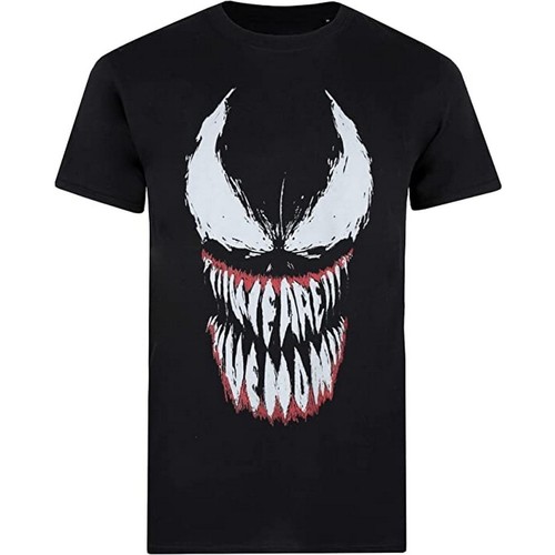 textil Hombre Camisetas manga larga Marvel Venom Teeth Negro