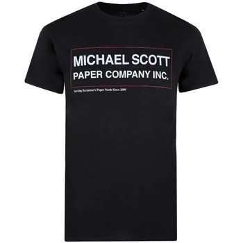 textil Hombre Camisetas manga larga The Office Michael Scott Paper Co Negro