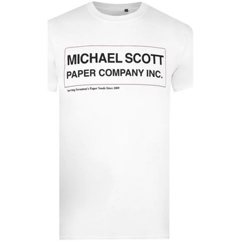 textil Hombre Camisetas manga larga The Office Michael Scott Paper Co Blanco