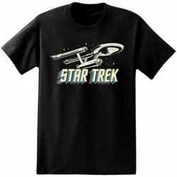 textil Hombre Camisetas manga larga Star Trek TV1395 Negro