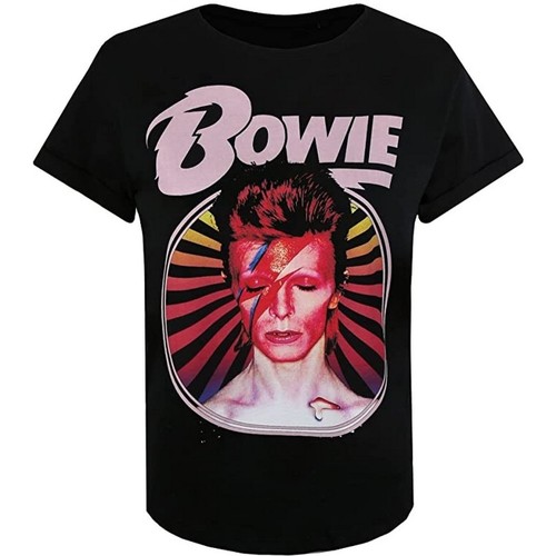 textil Mujer Camisetas manga larga David Bowie TV1443 Negro