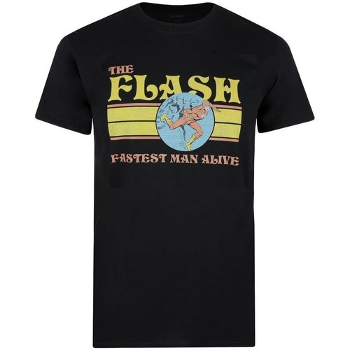 textil Hombre Camisetas manga larga The Flash 70's Negro