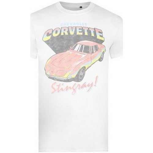 textil Hombre Camisetas manga larga Corvette Stingray Blanco
