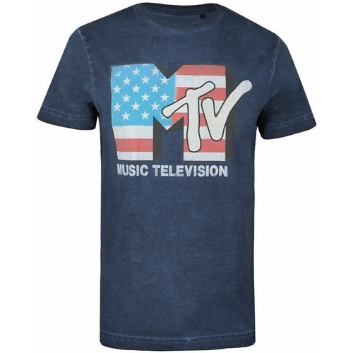 textil Hombre Camisetas manga larga Mtv Americana Azul