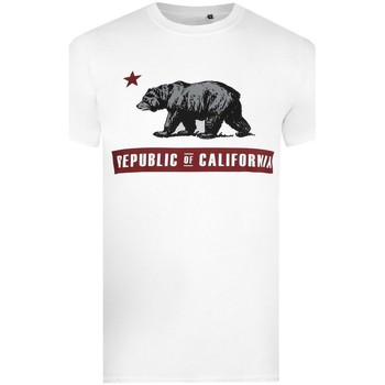 textil Hombre Camisetas manga larga Republic Of California TV1560 Blanco