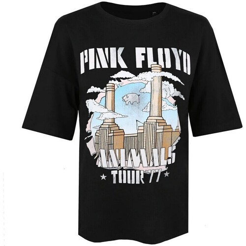 textil Mujer Camisetas manga larga Pink Floyd Animals Tour Negro