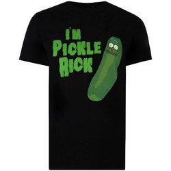 textil Hombre Camisetas manga larga Rick And Morty I’m Pickle Rick Negro