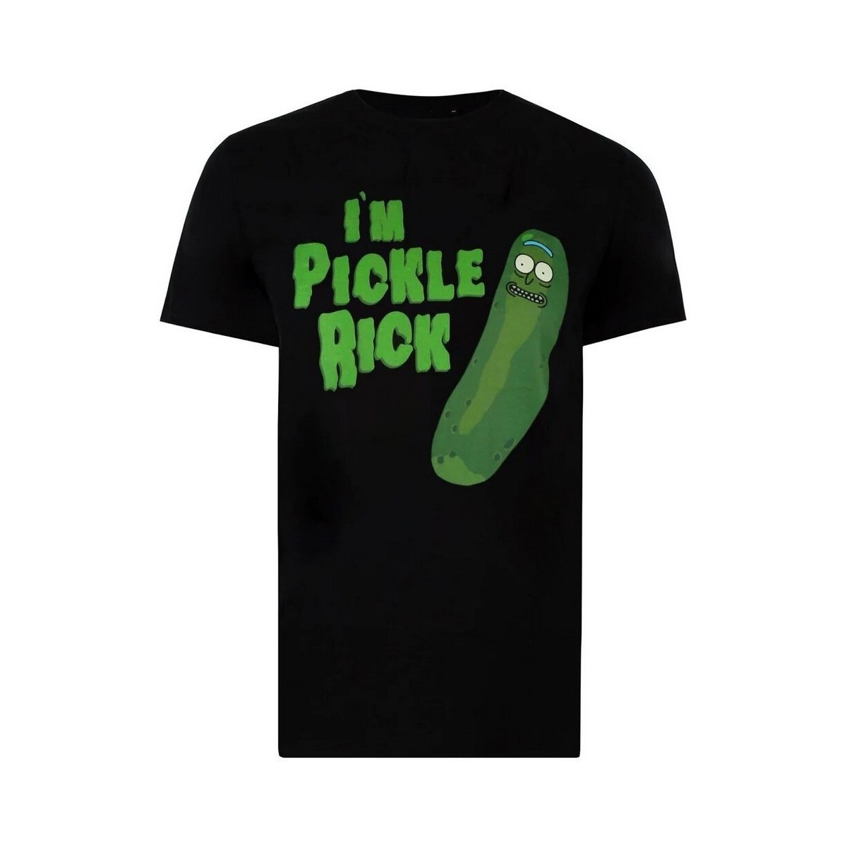 textil Hombre Camisetas manga larga Rick And Morty I’m Pickle Rick Negro
