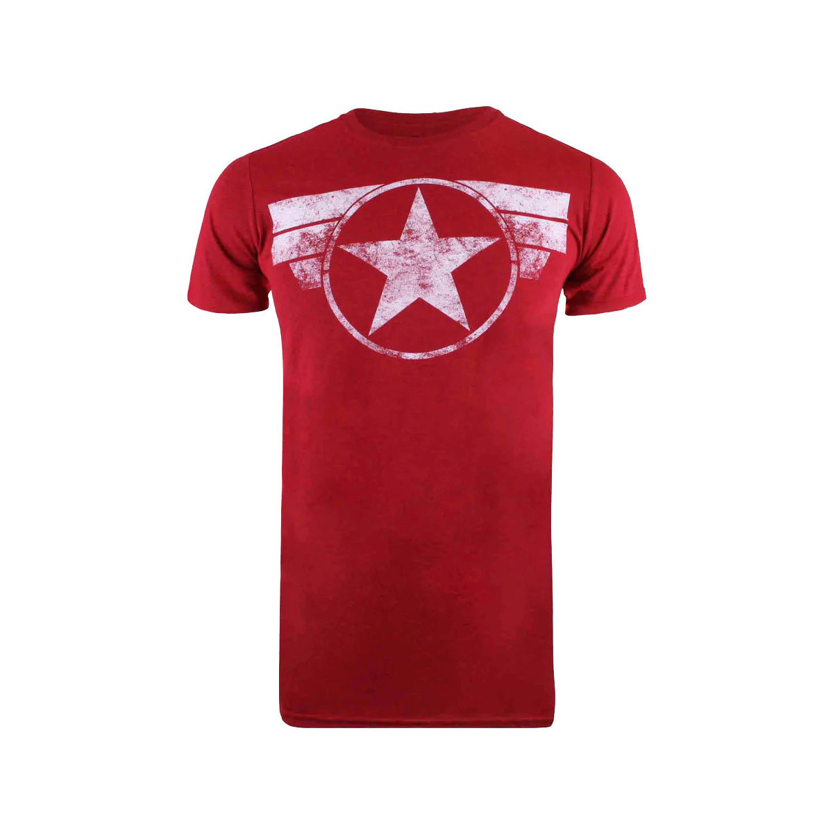 textil Hombre Camisetas manga larga Captain America TV228 Rojo