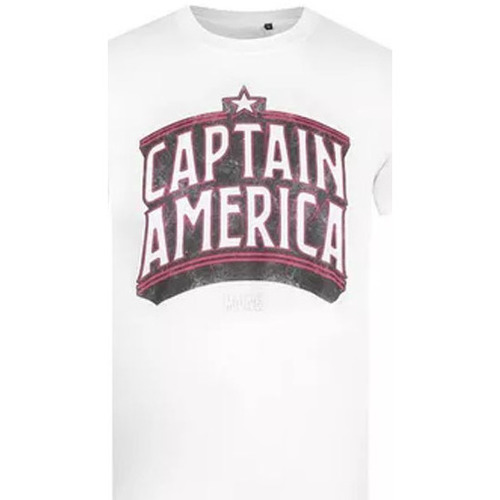 textil Hombre Camisetas manga larga Captain America TV236 Blanco