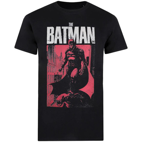 textil Hombre Camisetas manga larga Dc Comics The Batman City Negro