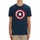 textil Hombre Camisetas manga larga Captain America TV298 Azul