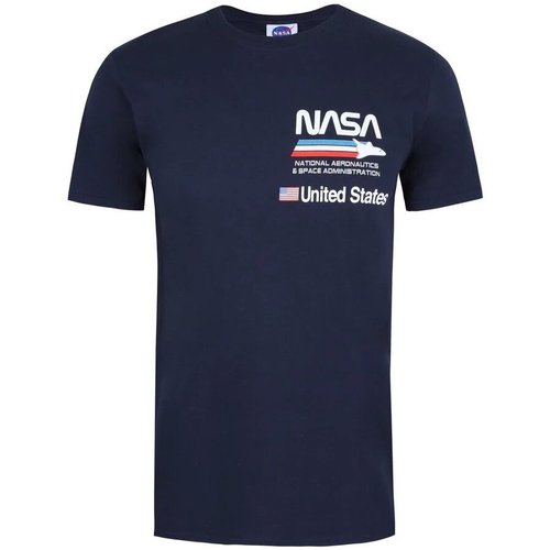 textil Hombre Camisetas manga larga Nasa Plane Aeronautics Azul