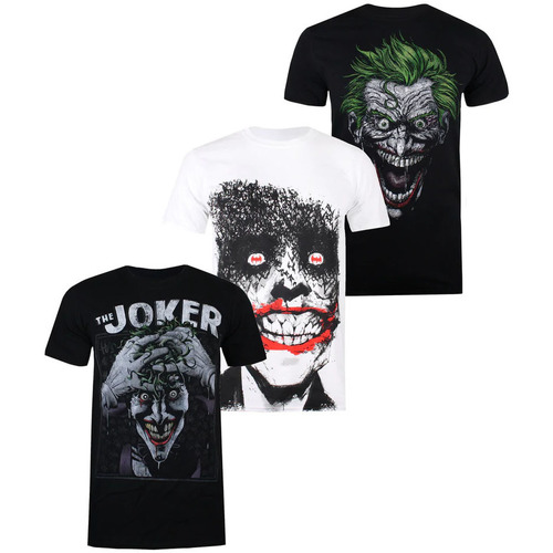 textil Hombre Camisetas manga larga The Joker TV386 Negro