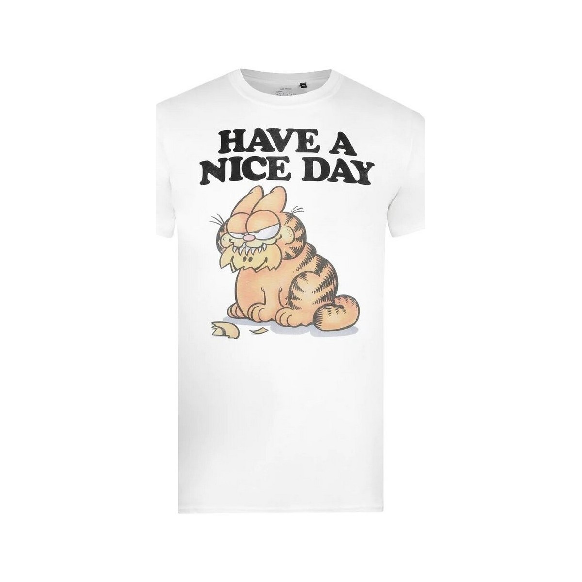 textil Hombre Camisetas manga larga Garfield Have A Nice Day Blanco