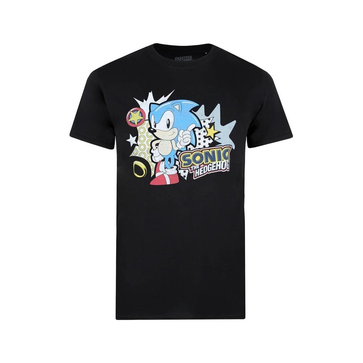 textil Hombre Camisetas manga larga Sonic The Hedgehog TV514 Negro