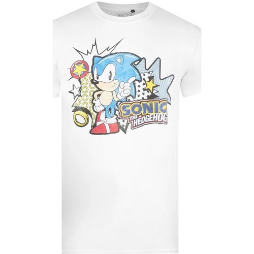 textil Hombre Camisetas manga larga Sonic The Hedgehog TV514 Blanco