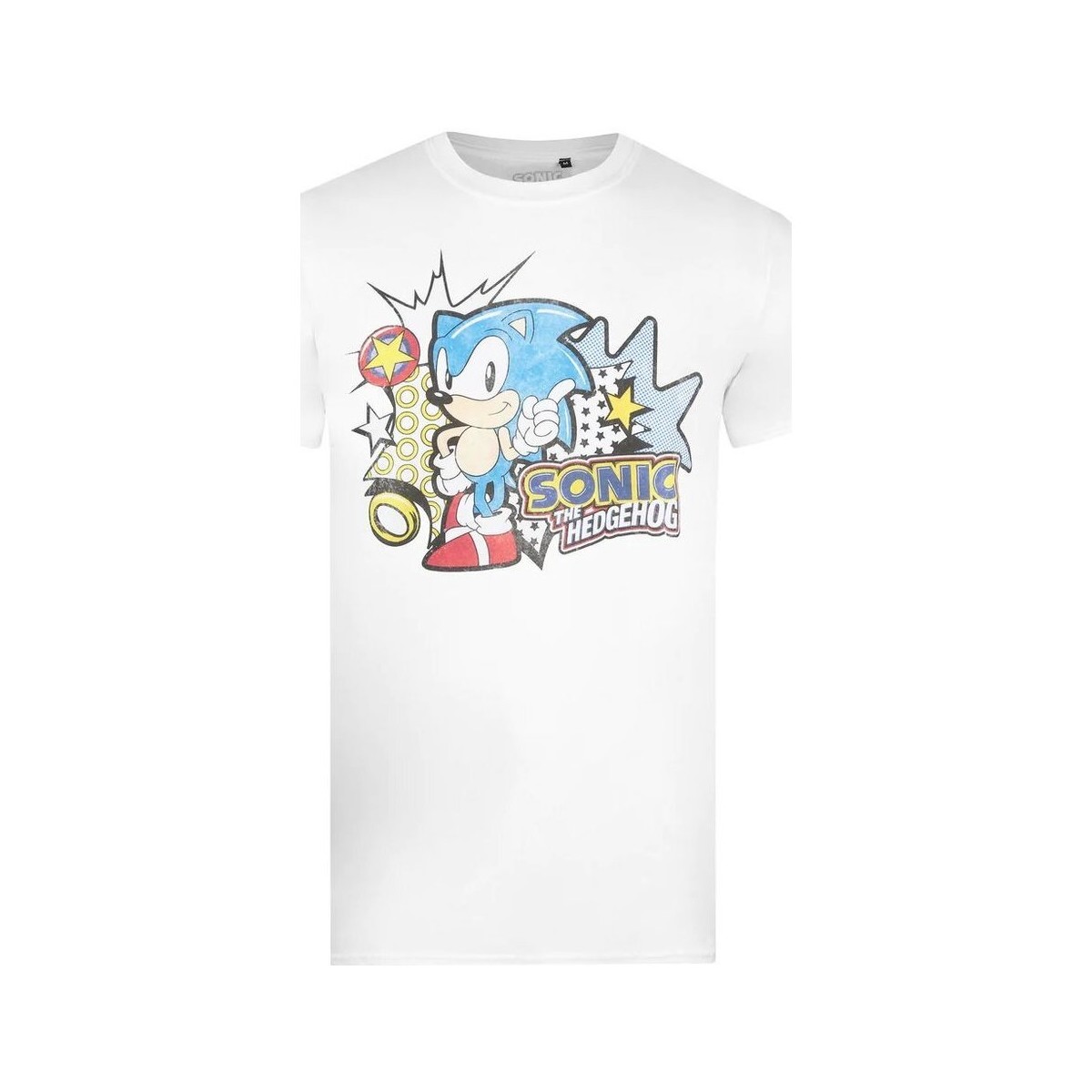 textil Hombre Camisetas manga larga Sonic The Hedgehog TV514 Blanco