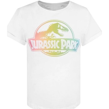 textil Mujer Camisetas manga larga Jurassic Park TV555 Blanco