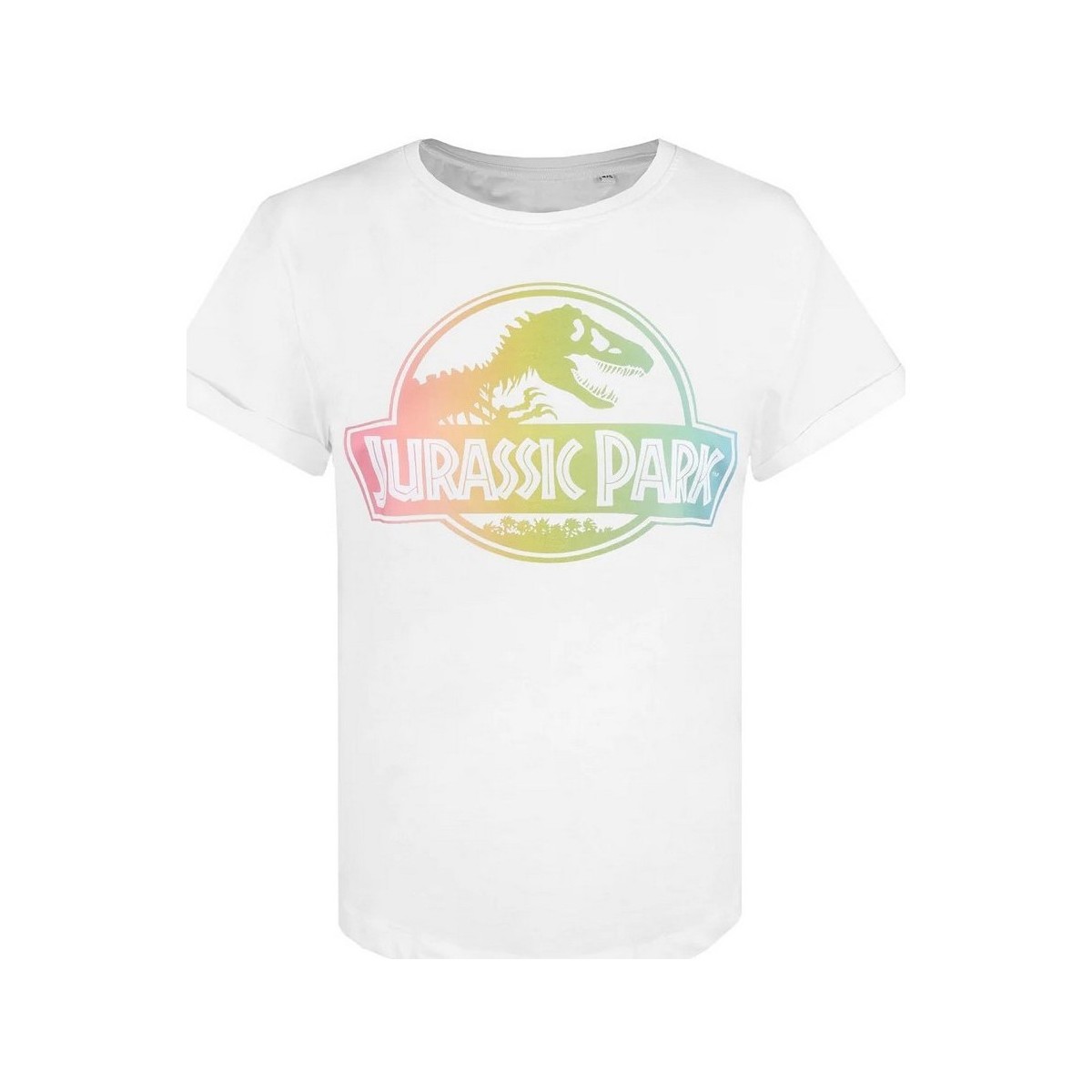 textil Mujer Camisetas manga larga Jurassic Park TV555 Blanco