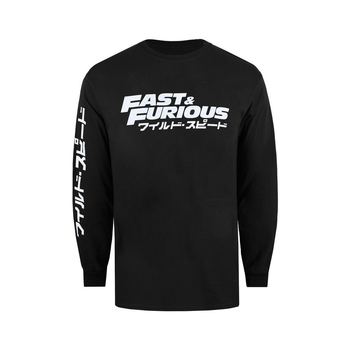 textil Hombre Camisetas manga larga Fast & Furious TV595 Negro