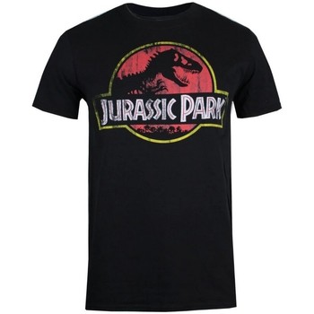 textil Hombre Camisetas manga larga Jurassic Park TV606 Negro