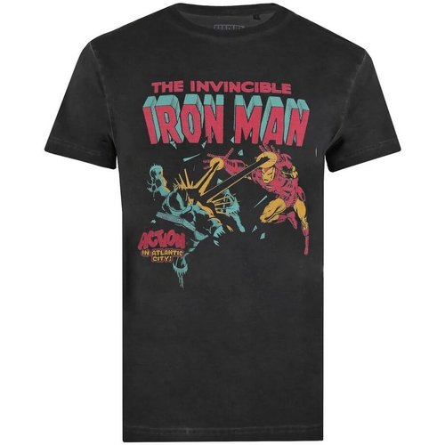 textil Hombre Camisetas manga larga Iron Man TV759 Negro