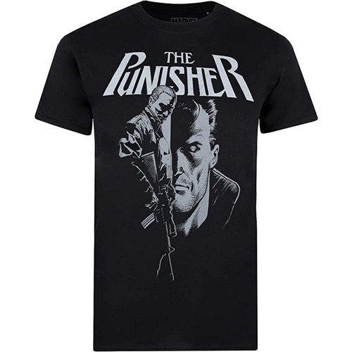 textil Hombre Camisetas manga larga The Punisher TV782 Negro