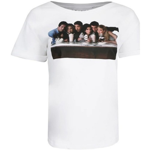 textil Mujer Camisetas manga larga Friends TV806 Blanco