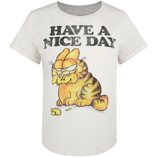 textil Mujer Camisetas manga larga Garfield Have A Nice Day Negro