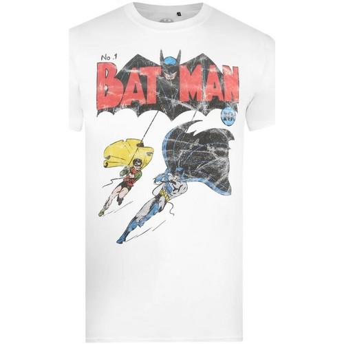 textil Hombre Camisetas manga larga Dc Comics Batman No. 1 Blanco