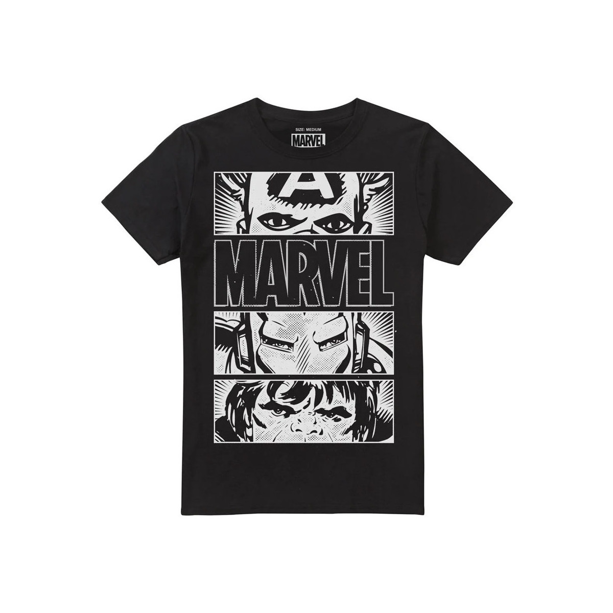 textil Hombre Camisetas manga larga Marvel Heroes Eyes Negro