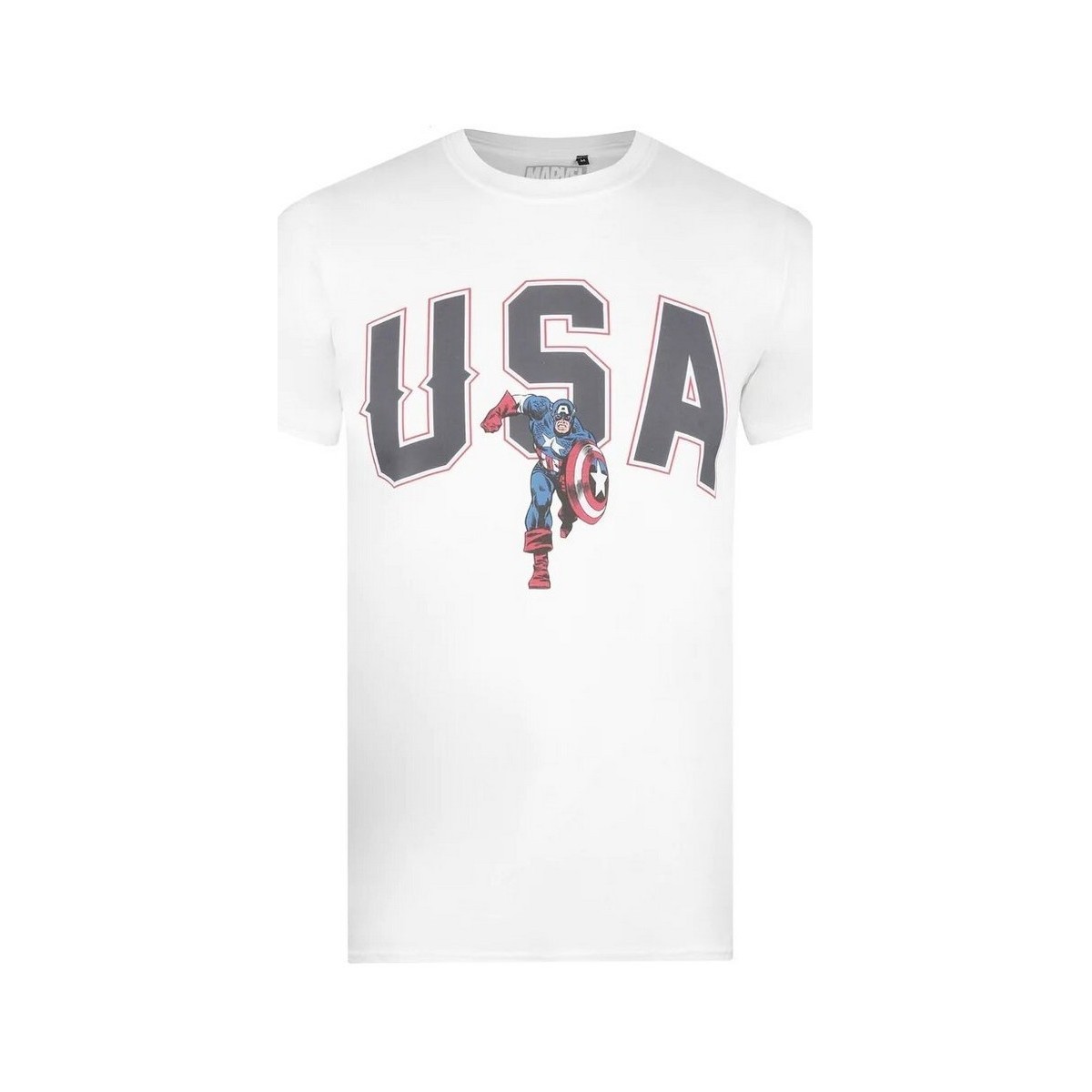 textil Hombre Camisetas manga larga Captain America USA Negro