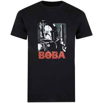 textil Hombre Camisetas manga larga Star Wars: The Book Of Boba Fett  Negro