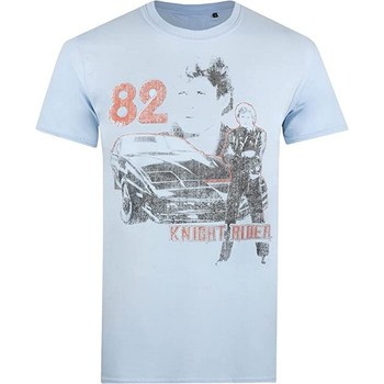 textil Hombre Camisetas manga larga Knight Rider 82 Azul