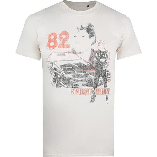 textil Hombre Camisetas manga larga Knight Rider 82 Beige