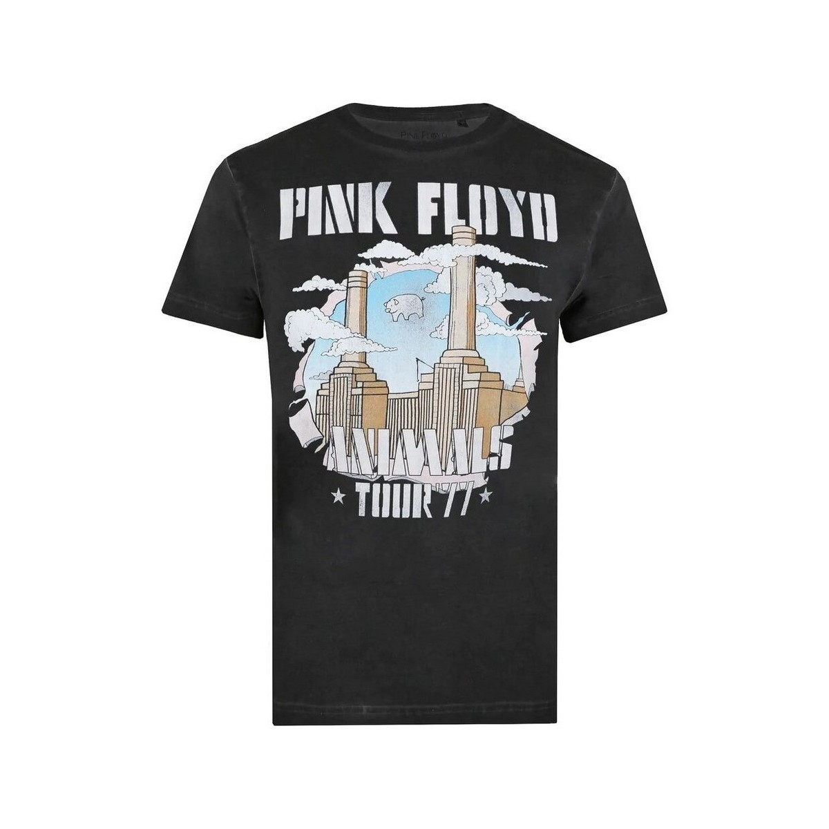 textil Hombre Camisetas manga larga Pink Floyd Animals Tour 77 Negro