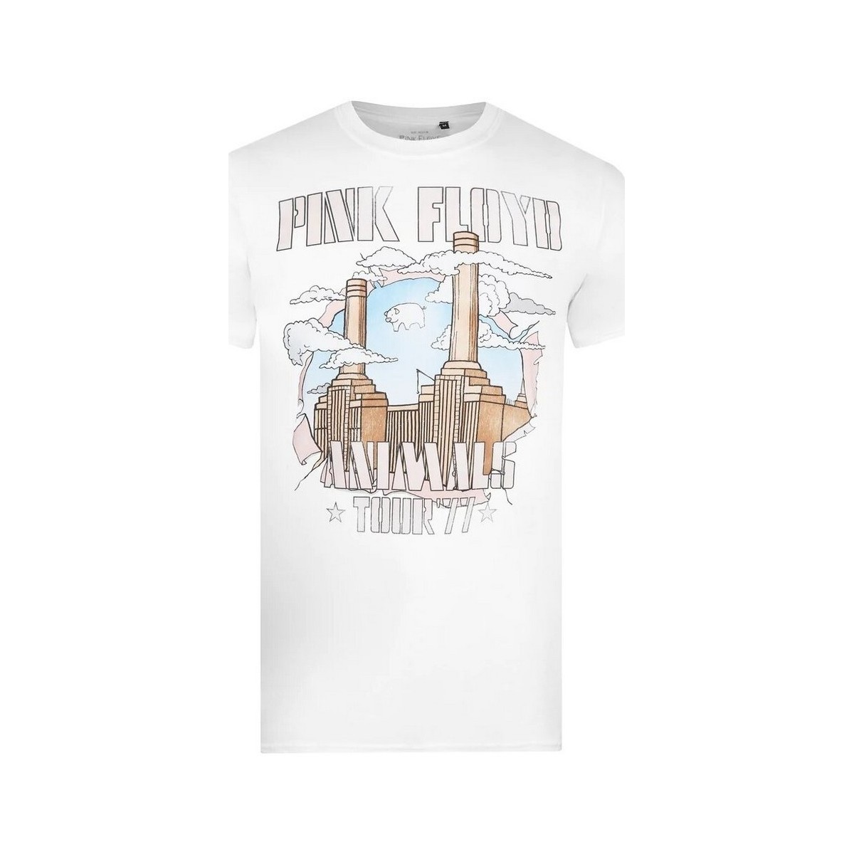 textil Hombre Camisetas manga larga Pink Floyd Animals Tour 77 Blanco