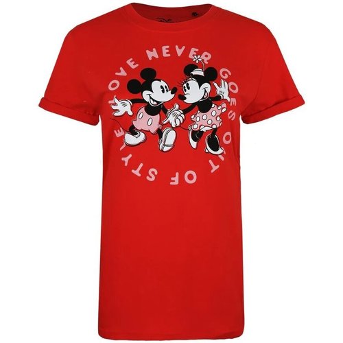 textil Mujer Camisetas manga larga Disney Love Never Goes Out Of Style Rojo