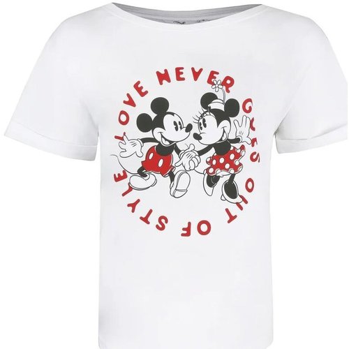 textil Mujer Camisetas manga larga Disney Love Never Goes Out Of Style Blanco