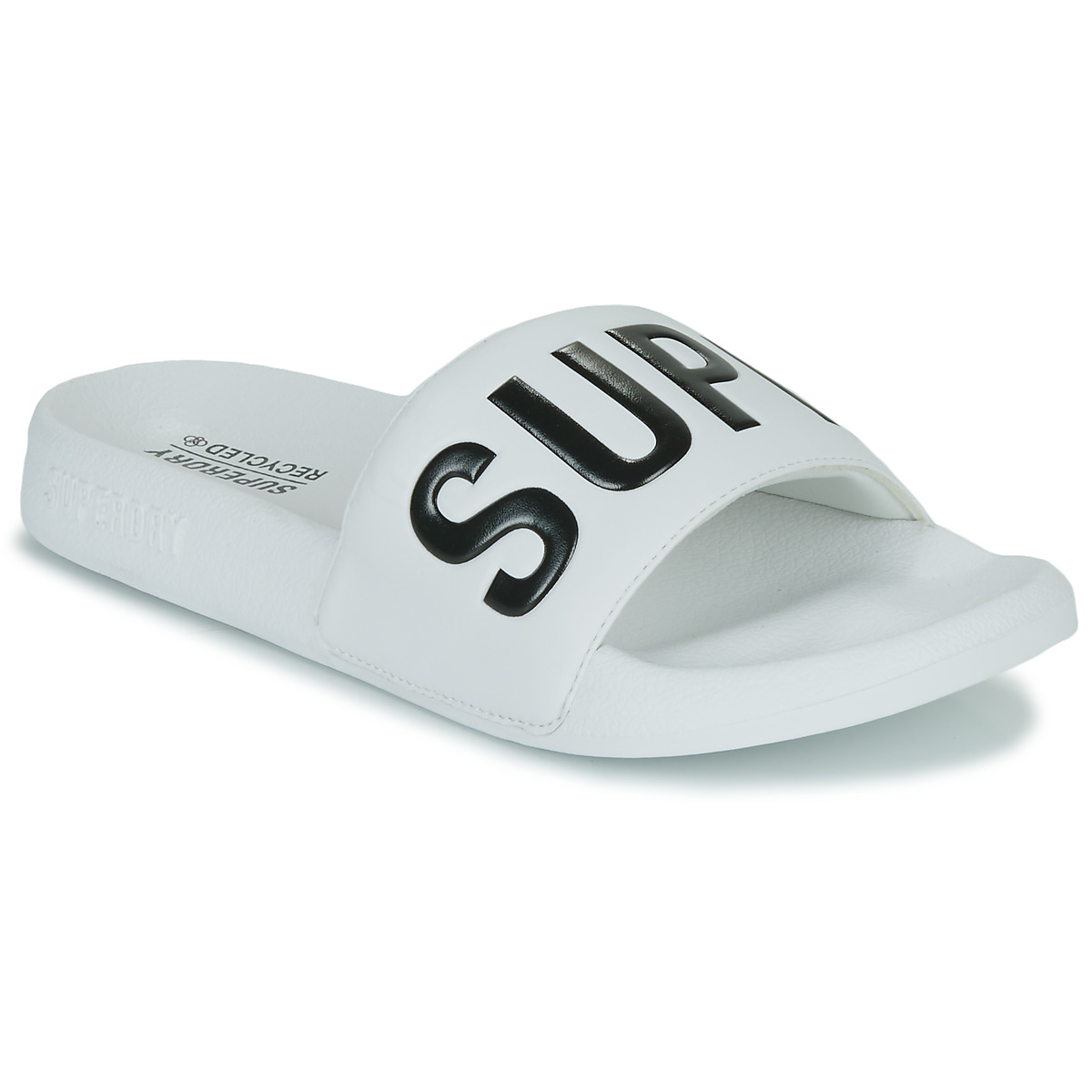 Zapatos Hombre Zuecos (Mules) Superdry CODE CORE POOL SLIDE Blanco / Negro