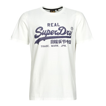 textil Hombre Camisetas manga corta Superdry VINTAGE VL NOOS TEE Blanco