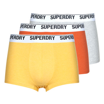 Ropa interior Hombre Boxer Superdry TRUNK MULTI TRIPLE PACK Naranja / Amarillo / Gris
