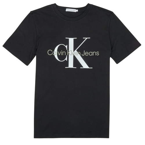textil Niños Camisetas manga corta Calvin Klein Jeans MONOGRAM LOGO T-SHIRT Negro