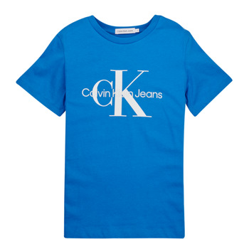textil Niños Camisetas manga corta Calvin Klein Jeans MONOGRAM LOGO T-SHIRT Azul
