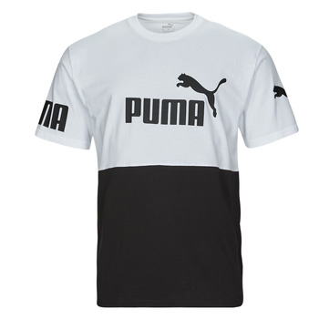 textil Hombre Camisetas manga corta Puma PUMA POWER COLORBLOCK Negro / Blanco