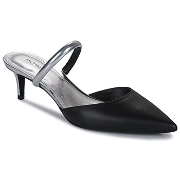 Zapatos Mujer Zuecos (Mules) MICHAEL Michael Kors JESSA MULE KITTEN Negro / Plata