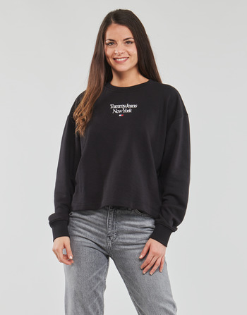 textil Mujer Sudaderas Tommy Jeans TJW BXY ESSENTIAL LOGO 1 CREW Negro