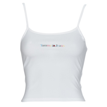 textil Mujer Camisetas sin mangas Tommy Jeans TJW BBY COLOR LINEAR STRAP TOP Blanco